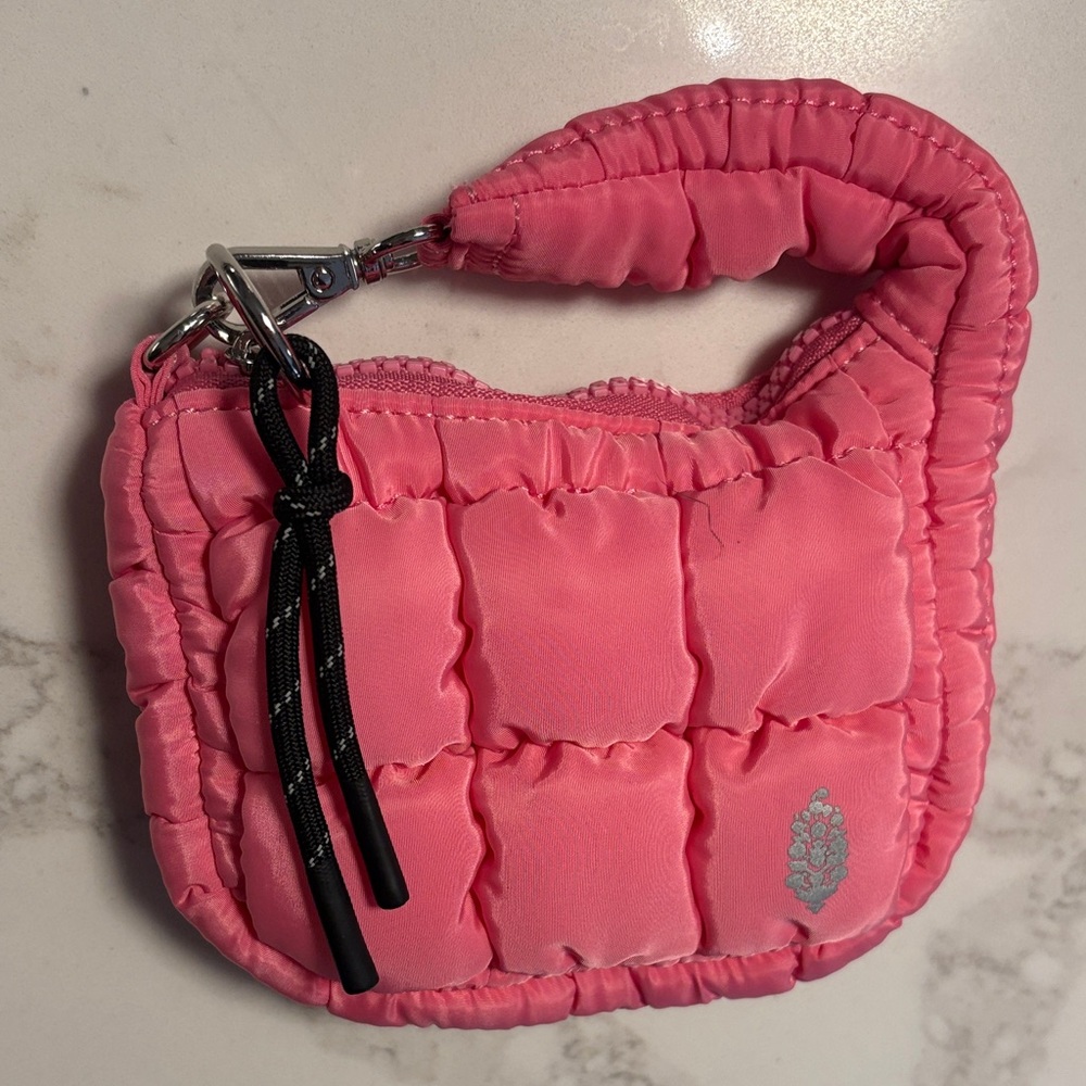 Free People Pink Quilted Micro pouch